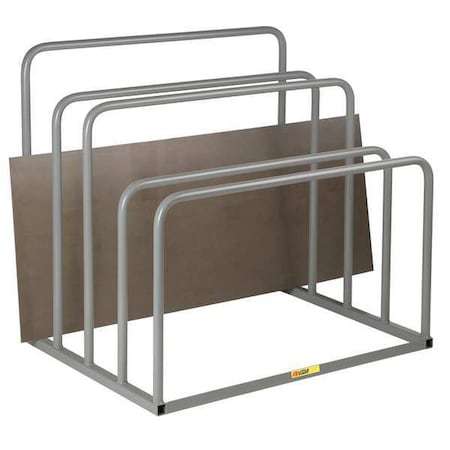 Little Giant Freestanding Vertical Sheet Storage Rack, 36 in D, 48 in W, 4 Shelves, Gray SR-3648