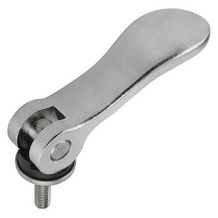 KIPP Cam Lever Size: 1 1/4-20X20, A=71, 5, B=22, Polyamide Black, Comp: Stainless Steel K0646.15311A2X20