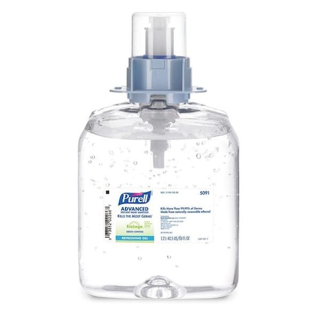 Purell Hand Sanitizer Green Certified Gel 1200mL FMX-12 Refill, PK3 5091-03