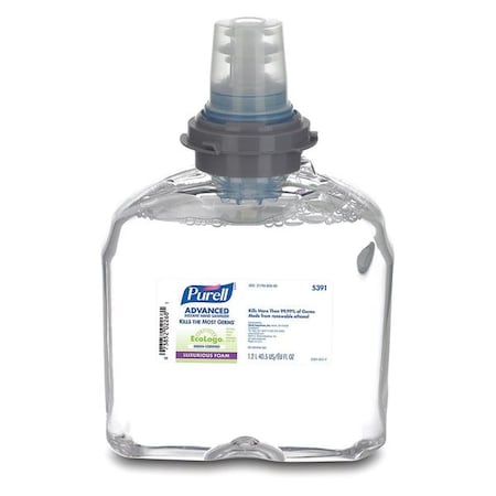 Purell Hand Sanitizer, Green Certified, Foam, 1200mL TFX Refill, PK2 5391-02