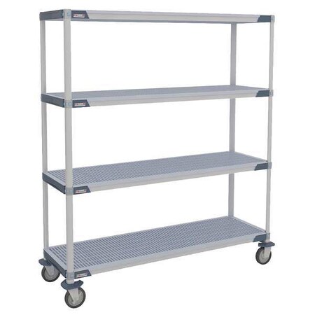Metro Utility Cart, Polymer, 4 Shelves, 900 lb. X356EGX3
