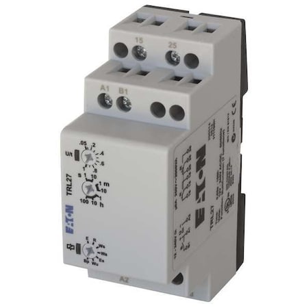 Eaton Multifunction Time Delay Relay, Square, 6 Functions 12 to 240V AC/DC, DPDT TRL27