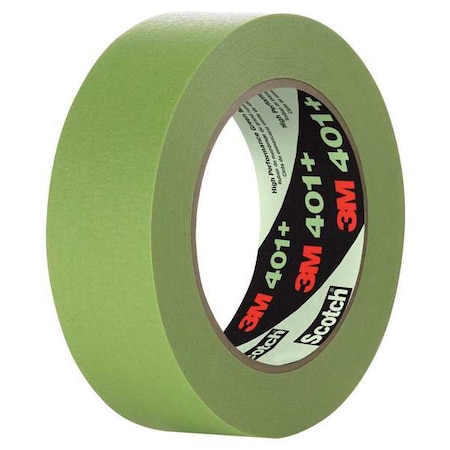 3M Painter's Tape, 18 mm W x 55 m L, 6.7 mil Thick, Green, Rubber Adhesive, 48 PK 401+