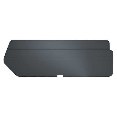 Akro-Mils Plastic Divider, Black, 10 13/32 in L, 3 1/2 in H, 6 PK 40224