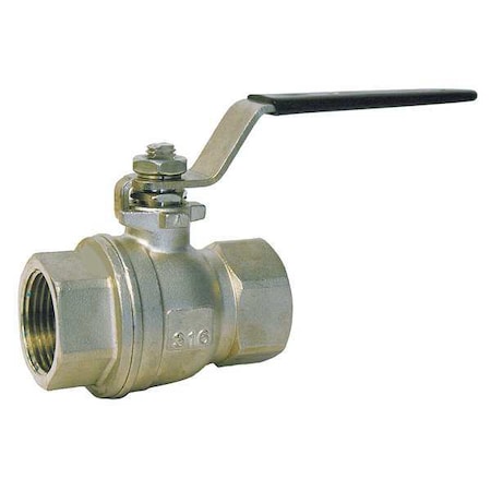 Zoro Select 2" FNPT Stainless Steel Ball Valve Inline G-SSF-200