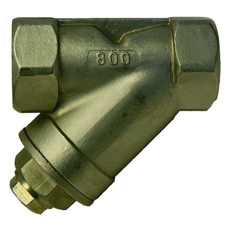 Zoro Select Y Strainer, 1" Pipe, FNPT x FNPT, 316 Stainless Steel, 800 psi G-YSS-100