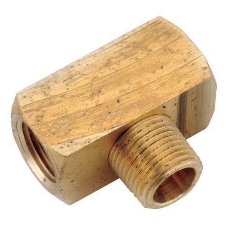 Zoro Select Tee Low Lead Brass Tee, 1/8 in Female NPT X 1/8 in Female NPT 706131-02