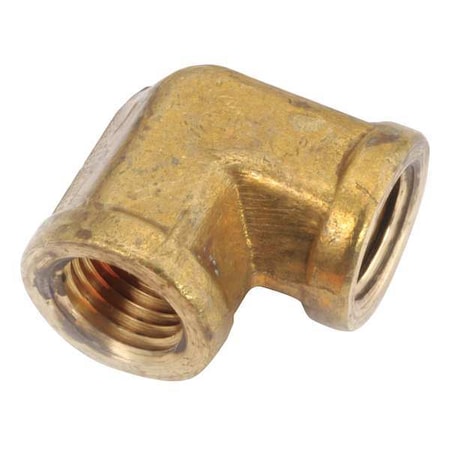 Zoro Select Elbow Low Lead Brass Forged Elbow, 1/2 in Female NPT X 1/2 in Female NPT 706200-08