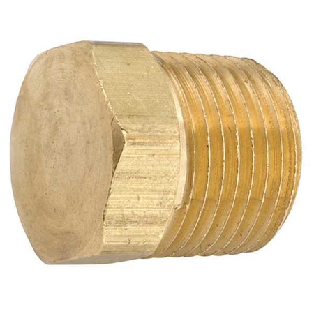 Zoro Select Low Lead Brass Hex Plug, Male NPT, 1/2" Pipe Size 706125-08