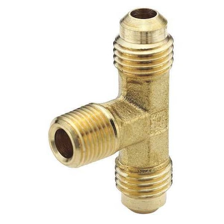 Zoro Select Tee, Brass, Flared1/4", Flared1/4", MNPT1/4" 704045-0406
