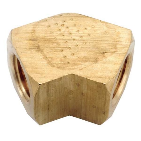 Zoro Select 45 Degree Elbow Low Lead Brass Elbow, 45 Degrees, 1/8 in Female NPT X 1/8 in Female NPT 706107-02
