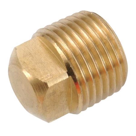 ZORO SELECT Low Lead Brass Square Head Plug, 1/4" Pipe Size 706109-04