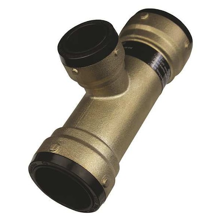 Cash Acme Reducing Tee, 1-1/4" x 1-1/4" x 1" Tube Size, Brass SB03353528
