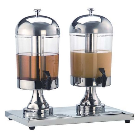 American Metalcraft Double Juice Dispenser, Silver JUICE2