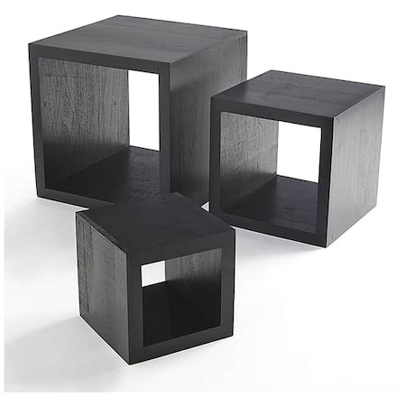 American Metalcraft Riser Set, Wood, Black RSB1