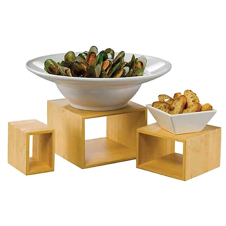 American Metalcraft Riser Set, Bamboo, Mahogany BAMRD2