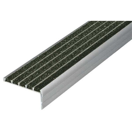 Wooster Products Stair Nosing Extruded Aluminum Black, 48 in W x 1/4" Thick 132BLA4