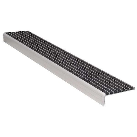 Wooster Products Stair Nosing Extruded Aluminum Black, 48 in W x 1/4" Thick 142BLA4