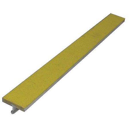 Wooster Products Stair Strip, Yellow, 48in W, Extruded Alum, WP24AYEL4 WP24AYEL4