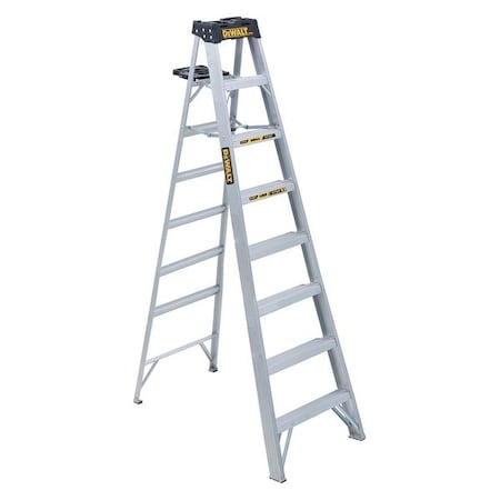 Dewalt 8 ft Aluminum Stepladder, 300 lb Capacity DXL2010-08
