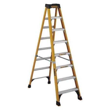 Dewalt 8 ft Fiberglass Stepladder, 375 lb Capacity DXL3410-08