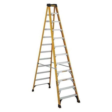 Dewalt 12 ft Fiberglass Stepladder, 375 lb Capacity DXL3410-12