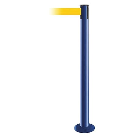Tensabarrier Barrier Post with Belt, Blue, 7 1/2 ft Length, 36 1/2 in Post Height, No Legend 889F-23-23-STD-NO-Y5X-C