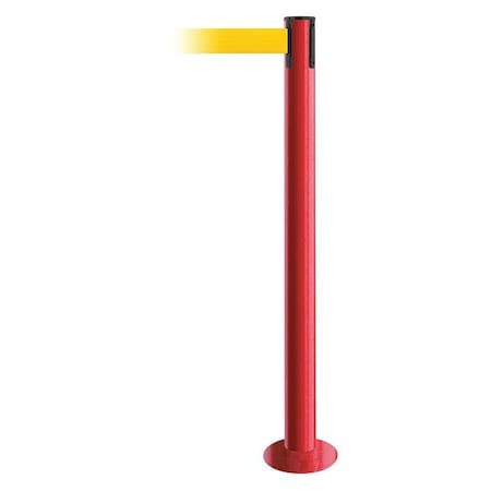 Tensabarrier Barrier Post with Belt, Red, 7 1/2 ft Length, 36 1/2 in Post Height, No Legend 889F-21-21-STD-NO-Y5X-C