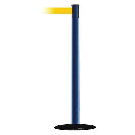Tensabarrier Barrier Post with Belt, Blue, 13 ft Length, 38 in Post Height, No Legend 889B-33-23-MAX-NO-Y5X-C