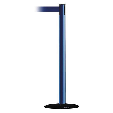 Tensabarrier Barrier Post with Belt, Blue, 13 ft Length, 38 in Post Height, No Legend 889B-33-23-MAX-NO-L5X-C