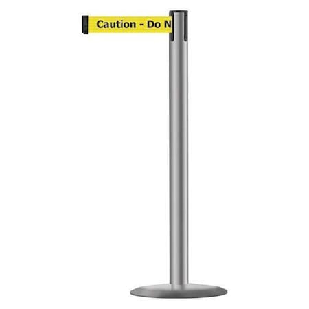 Tensabarrier Barrier Post with Belt, 13 ft Length, 38 in Post Height, Caution Do Not Enter 889U-3P-3P-MAX-NO-YAX-C