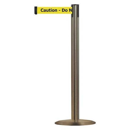 Tensabarrier Barrier Post with Belt, 13 ft Length, 38 in Post Height, Caution Do Not Enter 889U-3S-3S-MAX-NO-YAX-C