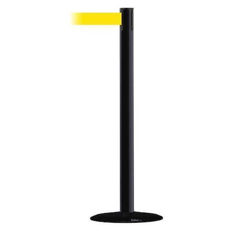 Tensabarrier Barrier Post with Belt, Black, 7 1/2 ft Length, 38 in Post Height, No Legend 889B-33-33-STD-NO-Y5X-C