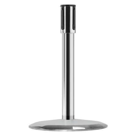 Tensabarrier Receiver Post, 18 In H, Satin Chrome 8G1U-1S-1S-1S-RCV