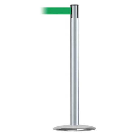 Tensabarrier Barrier Post with Belt, 7 1/2 ft Length, 38 in Post Height, No Legend, Satin Chrome 889U-1S-1S-STD-NO-G6X-C
