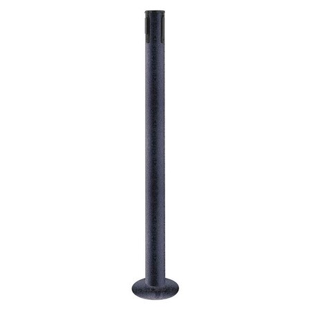 Tensabarrier Receiver Post, 36-1/2 In H, Black Wrinkle 889F-89-89-RCV