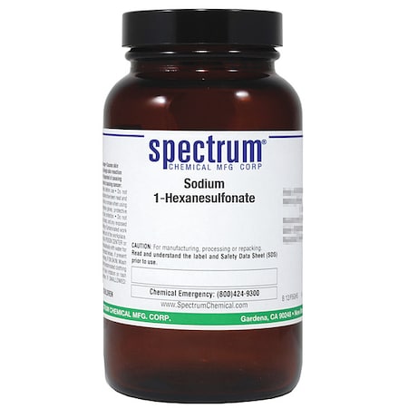 Spectrum Chemical Sodium 1-Hexanesulfonate, 100g, Amber Glss S1562-100GM