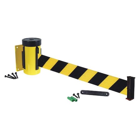 Retracta-Belt Wall Barrier, 10ft Black/Yellow Belt WM700YW-BYD-RE