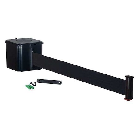 Retracta-Belt Wall Barrier, 20ft Black Belt WM412SB20-BK-RE
