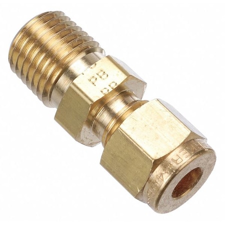 Parker 1/4" CPI x MNPT Brass Thermocouple Connector 4-4 FH4BZ-B
