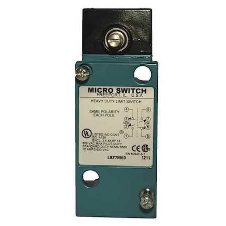 Honeywell Limit Switch Head, Wbbl Stick, Top, 2NO/2NC LSZ7M6D