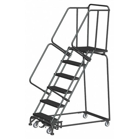 Ballymore 93" H Steel Rolling Ladder, 6 Steps, 450 lb. Load Capacity WA-063221X