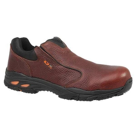 Thorogood Shoes Unisex Loafer Shoe, Composite Toe, Leather Upper, EVA, Rubber Outsole, Slip On, Brown, 8 1/2 W 804-4061