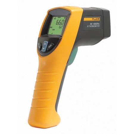 Fluke Infrared Thermometer, Single Dot Laser Sighting Adjustable 0.30, 0.70, 0.95, Backlit LCD Fluke-561/CWG