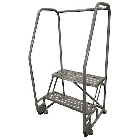 COTTERMAN 50 in H Steel Tilt and Roll Ladder, 2 Steps, 450 lb Load Capacity 2TR18A6E20B8C1P6