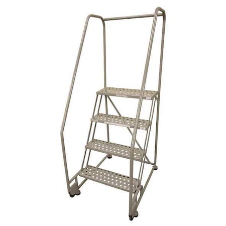 COTTERMAN 70 in H Steel Tilt and Roll Ladder, 4 Steps, 450 lb Load Capacity 4TR18A6E20B8C1P6