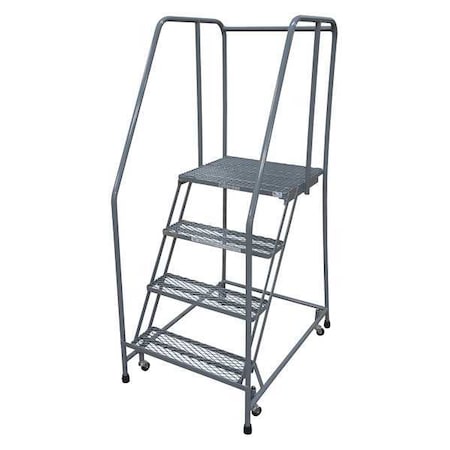 Cotterman 70 in H Steel Rolling Ladder, 4 Steps, 450 lb Load Capacity 1004R2630A3E30B3C1P6