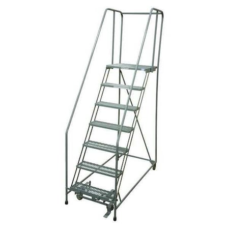Cotterman 100 in H Steel Rolling Ladder, 7 Steps, 450 lb Load Capacity 1007R2630A2E20B4C1P6