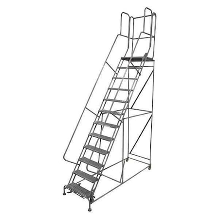 Cotterman 162 in H Steel Rolling Ladder, 12 Steps, 800 lb Load Capacity 2612R2632A1E24B4W5C1P3