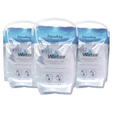 First Water Drinking Wtr Container, 1.5 gal, Clr, PK200 aquabag-1206